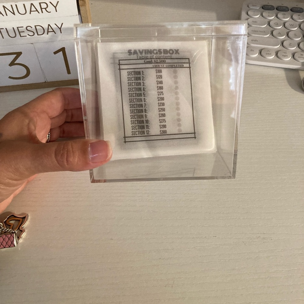 Acrylic Savings Box